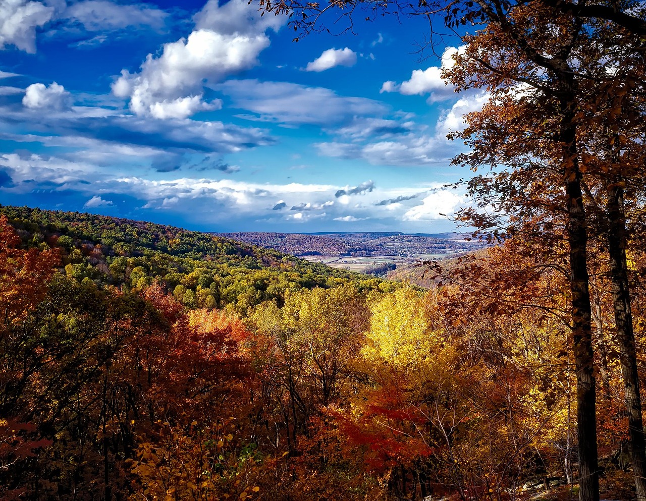 Catoctin mountains, sky, clouds, maryland, fall, autumn, landscape, scenic, beautiful, vista, valley, forest, trees, woods, nature, outdoors, picturesque, colors, hdr, maryland, maryland, maryland, ma