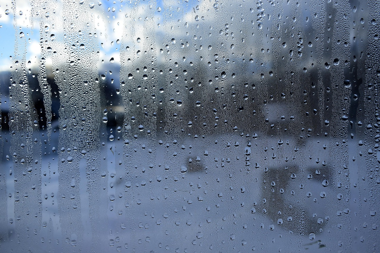 Window, nature, raindrops on glass, raindrops on a window, winter, snow, raindrops, glass