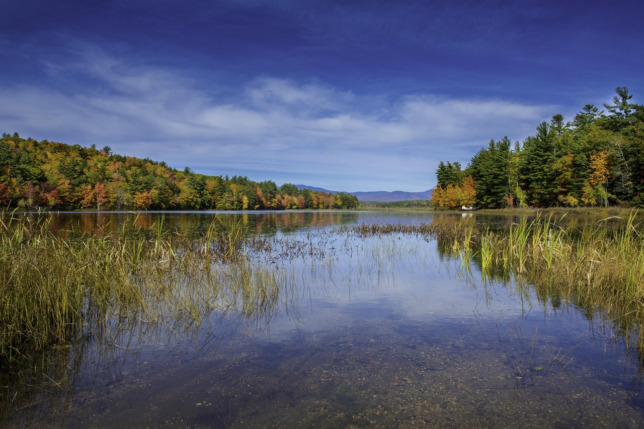 Nature, scenic, water, lake, landscape, sky, clouds, outdoors, evening, mountains, mohan, nannapaneni, new hampshire, usa, fall, autumn, colorful, blue news, blue new, new hampshire, new hampshire, ne