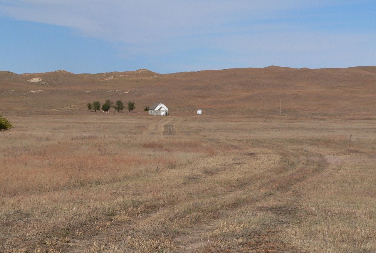 Dry valley, church, nebraska, landscape, scenic, hills, sky, clouds, countryside, nature, outside, nebraska, nebraska, nebraska, nebraska, nebraska