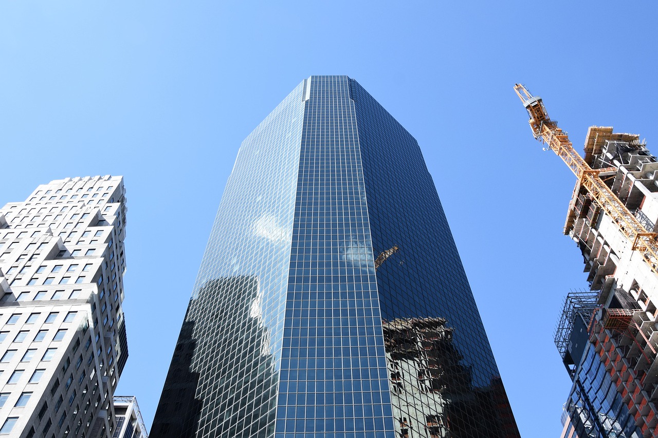 Skyscraper, reflection, new york, new york city, usa, reflections, heaven, architecture, glass facade, facade, urban landscape, big apple