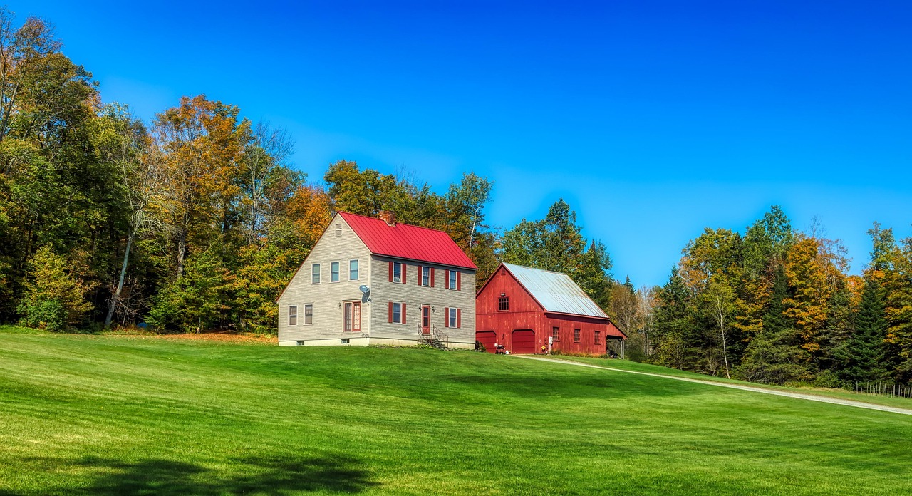 Saltbox house, barn, vermont, new england, america, landscape, nature, outdoors, farm, forest, trees, woods, autumn, fall, country, rural, hdr, panorama, vermont, vermont, vermont, vermont, vermont, n