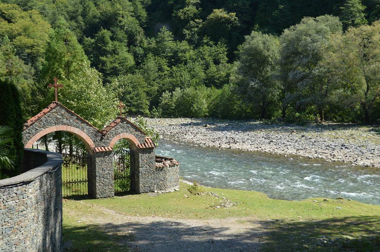 Georgia, landscape, caucasus, tourism, travel, nature, imereti, water, river