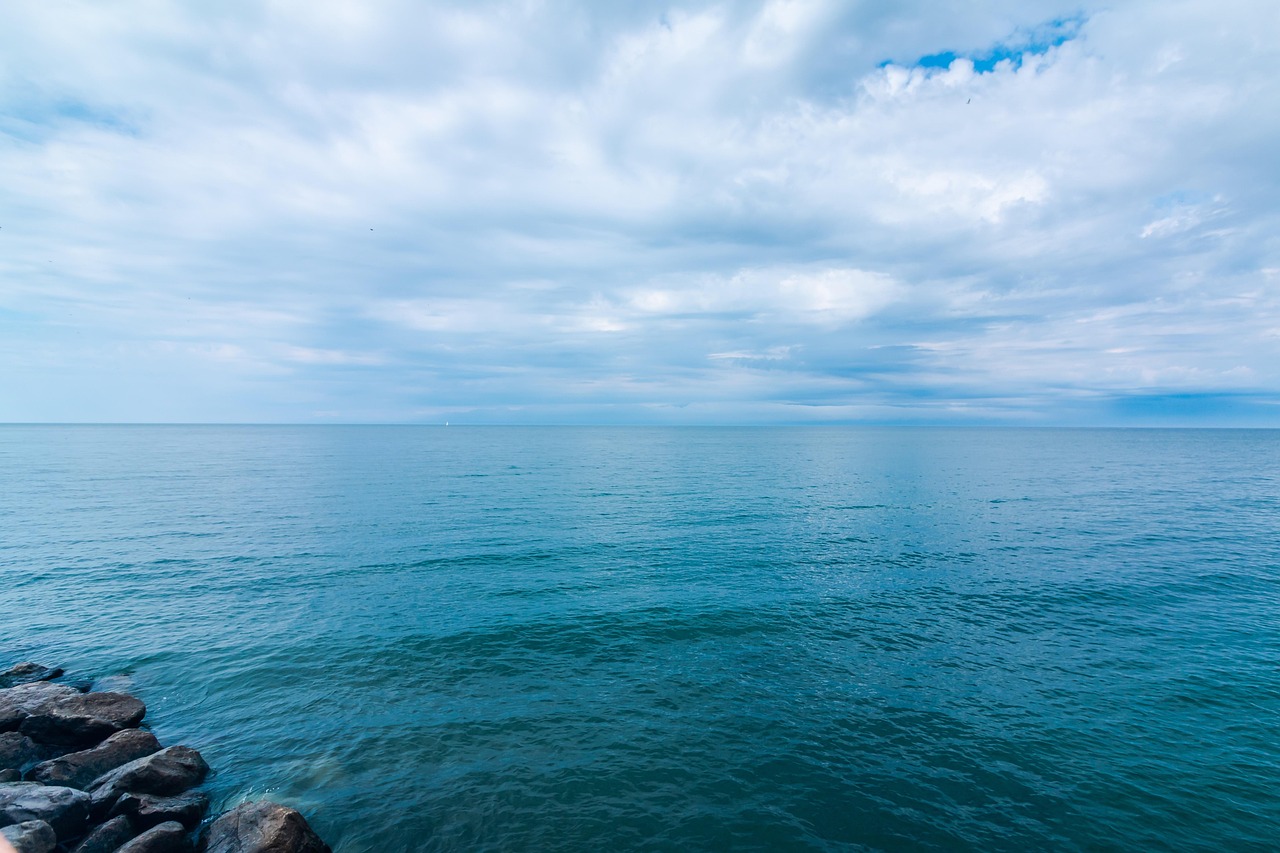 Lake, erie, ohio, water, sky, clouds, nature, landscape, shore, usa, coast, nautical, shoreline
