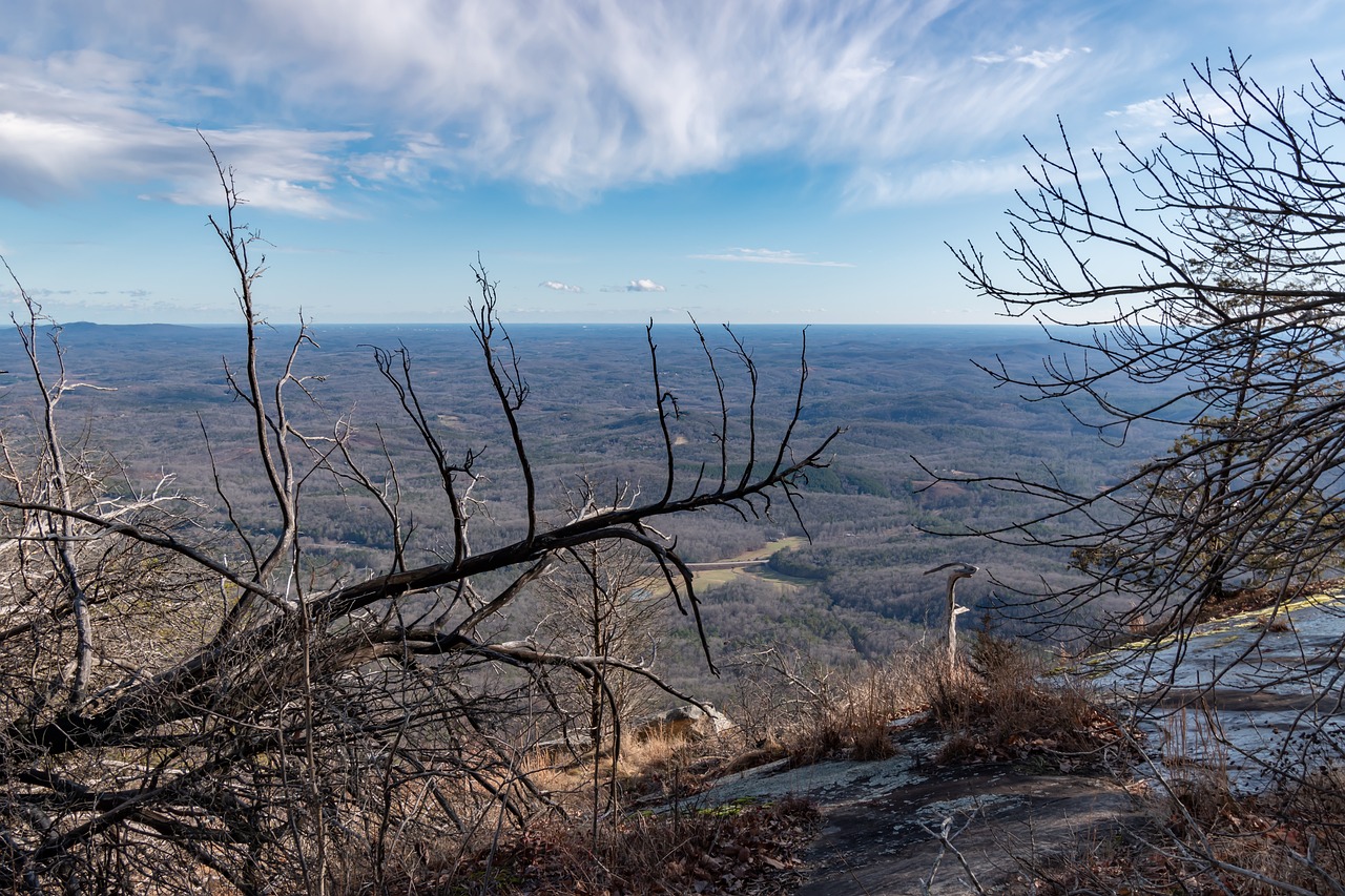 Mountain, view, table rock, south carolina, nature, clouds, panorama, sky, winter, summit, hiking, rocks, peak, boulder, cliff, horizon, landscape, blue table, south carolina, south carolina, south ca