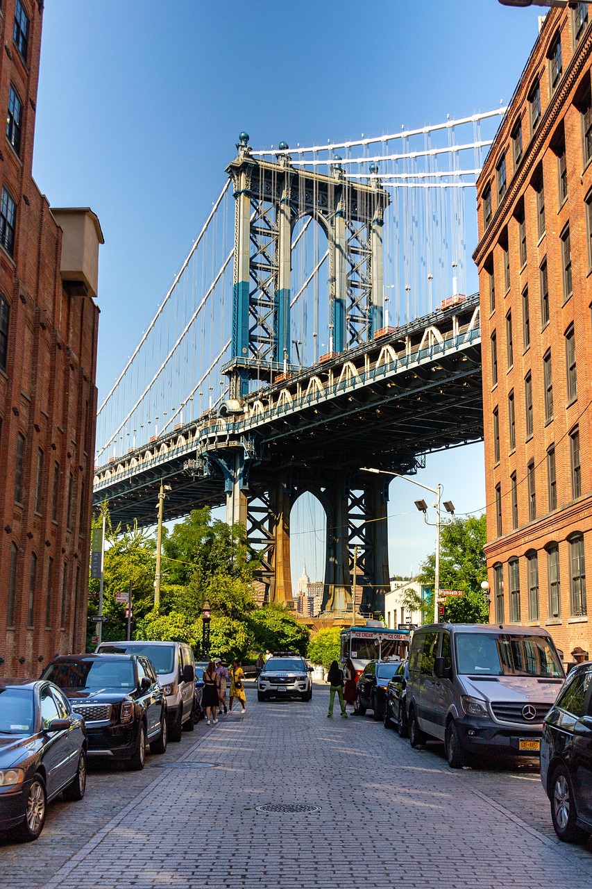 Manhattan, city, urban, bridge, landmark, landscape, travel, new york
