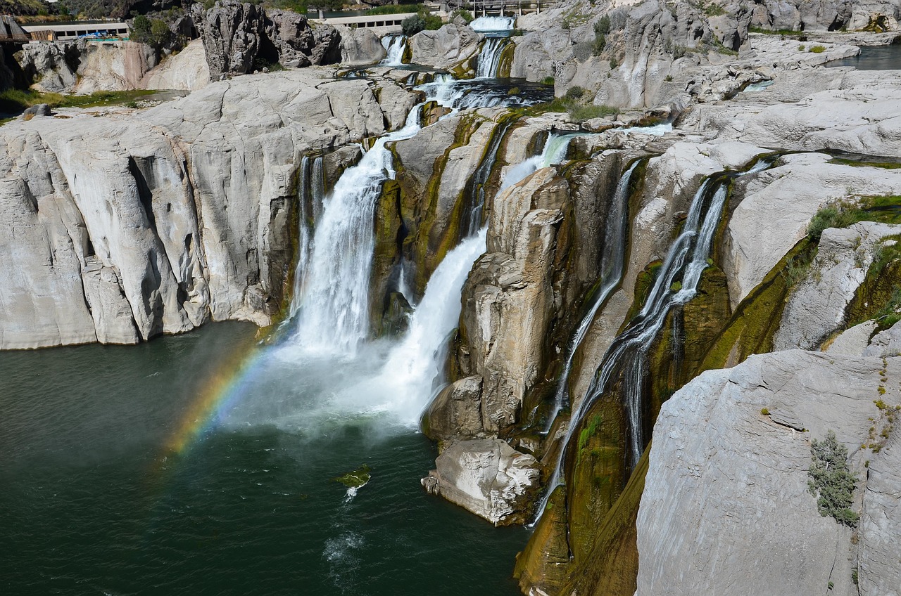 Idaho, usa, america, nature, water falls, twin falls, snake river, flow, north america, northwest, water, rainbow, idaho, idaho, idaho, idaho, idaho, United States, Twin Falls, Idaho