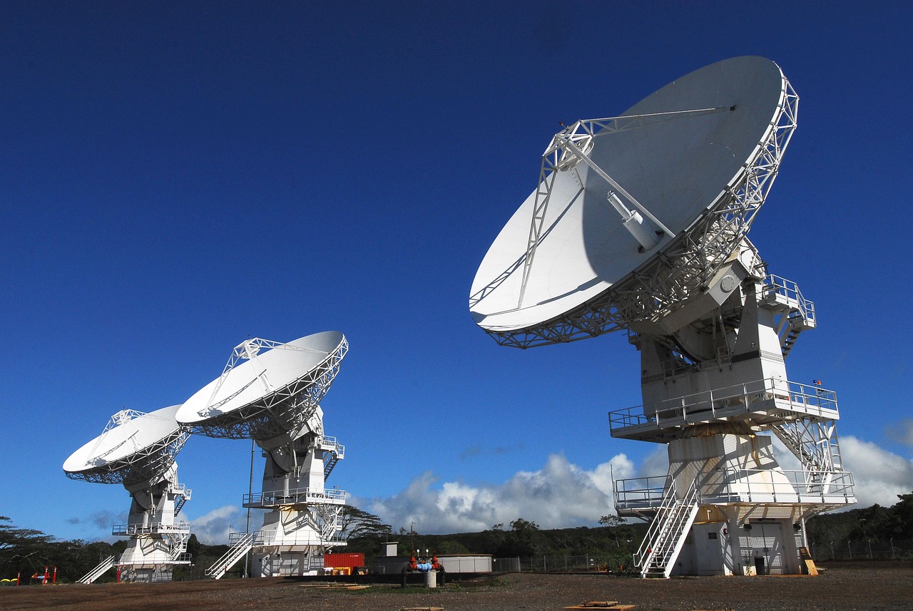 Sky, clouds, outside, nature, mobile user objective system, wahiawa, hawaii, communications, equipment, sunny, large, blue mobile, blue community