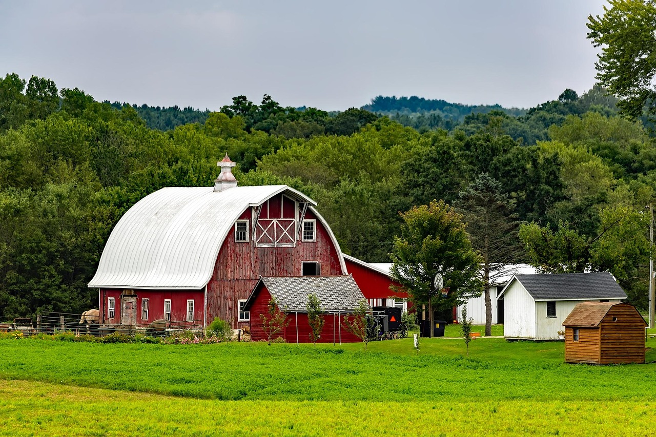 Wisconsin, landscape, scenic, nature, outside, outdoors, country, rural, summer, sky, clouds, farm, agriculture, meadow, field, crop, hdr, barn, red, amish, forest, trees, woods, wisconsin, wisconsin,