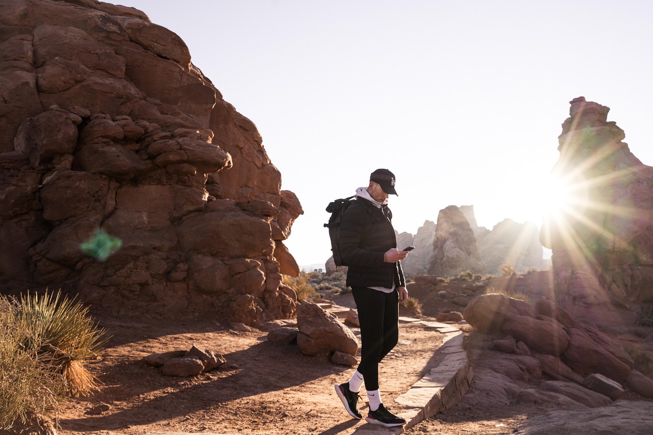 Hike, desert, nature, landscape, sandstone, sun, sunrise, travel, hiking, hiker, adventure, outdoors, geology, canyon, arizona, utah, arches, arches national park, moab, journey, sunlight, hike, hike,