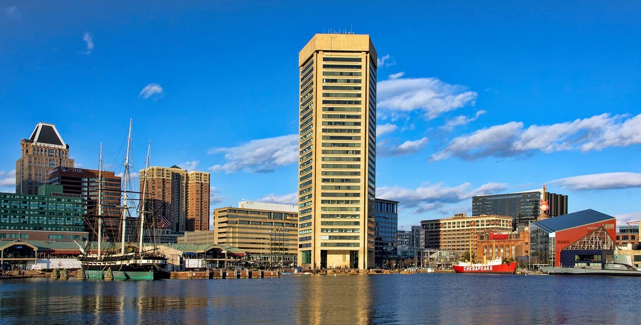 Architecture, city, cityscape, sky, skyline, baltimore, metro, inner harbor, maryland, bmore, downtown, building, business, travel, tourism, landscape, tower, modern, destination, nature, metropolis,