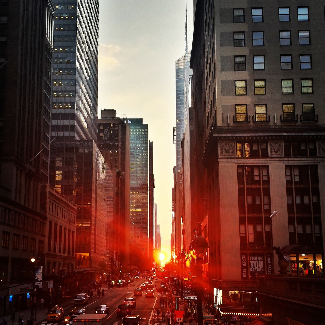 Sunset, city, buildings, skyscrapers, nature, cityscape, skyline, street, traffic, commute, commuters, urban landscape, urban, people, office buildings, downtown, manhattan, dusk, new york, architectu